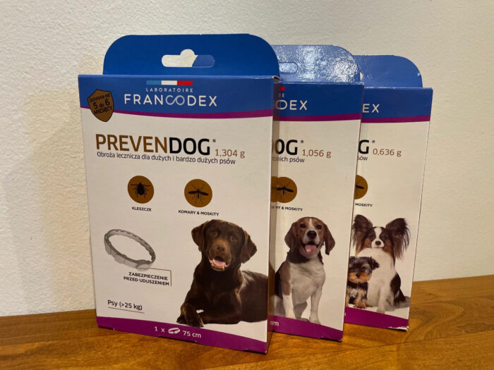 FRANCODEX PL Obroża na kleszcze PREVENDOG 60 cm dla psów do 25 kg - 2 szt - obrazek 4